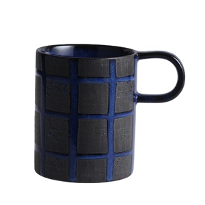 Tazza in Ceramica Blu Scuro Moderna con Smalto Reattivo Personalizzabile per Latte e <span class=keywords><strong>Caffè</strong></span>, Ideale per il Campeggio - Product Image 1