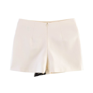 PB&ZA Donna 2026 Nuovi Shorts Estivi Chic alla Moda Casual a Vita Alta Semplici in Raso con Decorazioni in Pizzo - Product Image 3