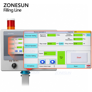 Ligne de production ZONESUN ZS-FSL220 entièrement électrique et automatique avec pompe à engrenages servo pour le remplissage de sachets de pâte, la scellage et l'étiquetage de surfaces planes - Product Image 2