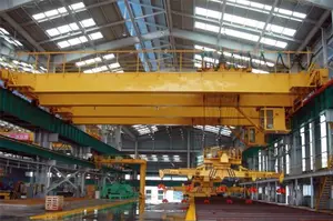 Low Level Slewing Telescopic Electromagnetic Overhead Crane With Carrier-beam Lift Capacity 15 Ton For Sale