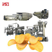 Ligne de production de chips de pommes de terre entièrement automatique et empilable HG, machine à fabriquer des chips de pommes de terre empilables avec formage et friture 100-1000 kg/h