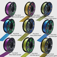 Filament d'impression 3D en PLA soyeux de qualité supérieure, consommables d'impression 3D, longueur 330 m, couleur dégradée, matériau d'impression 3D, surface lisse, imprimante