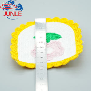 แผ่นถักสำหรับเสื้อผ้าแผ่นผ้าสำหรับเย็บปักลายดอกไม้โครเชต์ทำด้วยมือ - Product Image 6