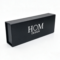 Boîtes d'emballage magnétiques personnalisées avec logo pour stylos de signature, boîtes à stylos en carton noir personnalisées pour entreprises