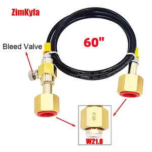 CO2 Refill Station with 1.5m Black Hose Bleed Valve <b>Pneumatic</b> <b>Tools</b> Adapter for Charging Without Pressure Gauge - Product Image 2