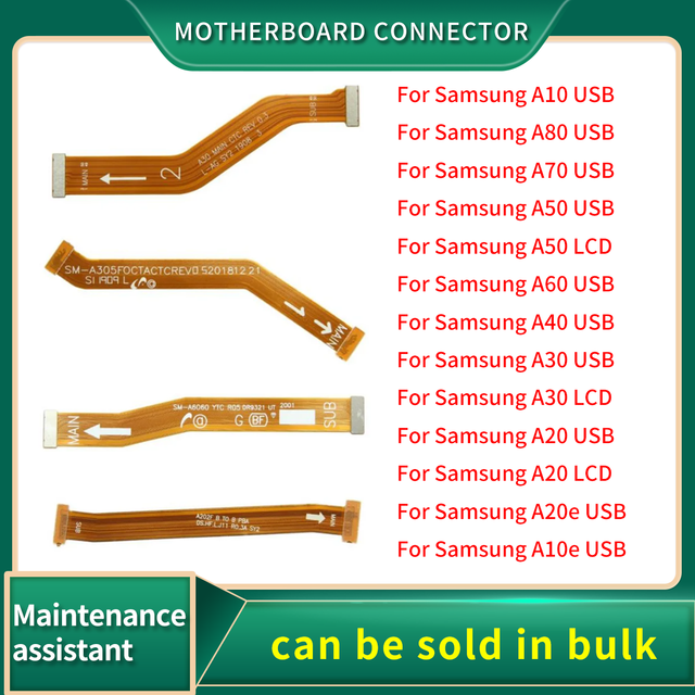 Main Motherboard Connector LCD Display Flex Cable For Samsung Galaxy A80 A70 A60 A50 A40 A30 A20 A20e A10 A10e