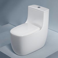 WC monobloc à siphon silencieux, en céramique, à poser au sol, hauteur confort, blanc, articles sanitaires pour hôtels, vente en gros