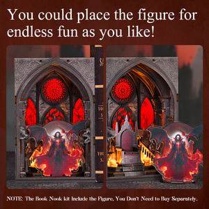 Minicity Book Nook Kit-fai da te casa in miniatura, Booknook minuscolo shelf decoro per la famiglia, gli amici (trono di sangue) - Product Image 5