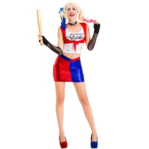 Disfraz de Harley Quinn de <span class=keywords><strong>Escuadrón</strong></span> <span class=keywords><strong>Suicida</strong></span> para Niños y Adultos, Disfraz de Cosplay de Halloween para TV y Películas, Trajes para Niñas - Product Image 1