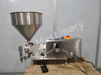 Remplisseuse industrielle semi-automatique à pompe rotative à lobes avec moteur pour liquides chimiques, adhésifs, pâtes et emballages en verre