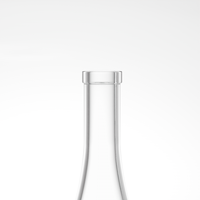 Bouteille en verre transparent de 750 ml en forme de goutte d'eau, décanteur à spiritueux en verre extra clair avec bouchon en liège profond pour le stockage de liqueurs