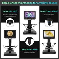 Andonstar AD249S-P 4000X Digital Microscope 7' 10.1' UHD 4K 2160P 120fps with PC Connection for PCB Solder Check Phone Repair