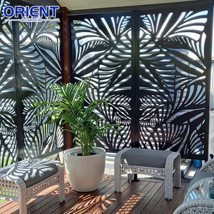 Panel de pantalla de <span class=keywords><strong>metal</strong></span> grabado con partición decorativa cortada con láser personalizada, panel de pantalla de aluminio para restaurante o partición de hotel - Product Image 1