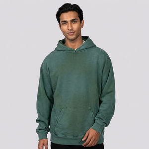 Sudadera con capucha y media cremallera personalizable, lisa, para invierno, con estampado digital, corte holgado para hombre, pedidos al por mayor, regalos corporativos y artículos para eventos - Product Image 1