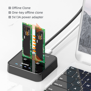 MAIWO K3016S 2 Bays เครื่องมือฟรี Mini USB 3.2 Gen1 SATA M.2 SSD เครื่องถ่ายเอกสาร Docking Station Duplicator โซลิดสเตตรีดไดรฟ์ท่าเรือ - Product Image 2