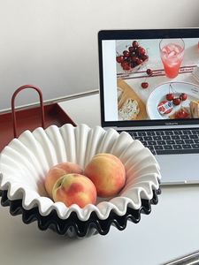 White Resin Serving Bowl Irregular Decorative Fruit Plate Modern Tableware for Home Wedding Party - Product Image 6