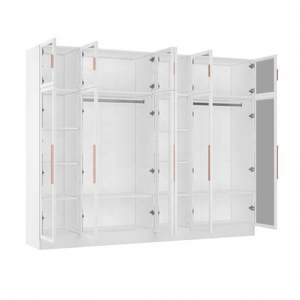 Armario de Estilo Contemporáneo Personalizado con Puerta de Vidrio, Marco de Madera MDF, Estructura de Madera Contrachapada, Incluye Tiras de Luz LED, Armario Multiusos - Product Image 3