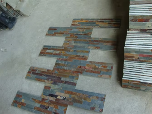 Panneaux de revêtement mural extérieur en ardoise naturelle de conception moderne, écologiques, durables, 15x60 cm, antiacides, pour villa, carrelage culturel extérieur - Product Image 3