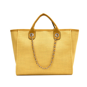 RTS Bulk Mixed Order Vintage Women's Shoulder Bag Larger Capacity Cotton Canvas Tote <b>Handbag</b> for Leisure Outdoor Shopping - Product Image 1