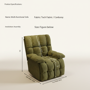 Sofá <span class=keywords><strong>Reclinable</strong></span> y Cama Individual - Sillón Nido para Sala de Estar y Dormitorio, Sillón Giratorio Multifuncional Acogedor - Product Image 6