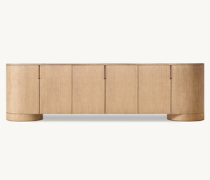 Sang Trọng Phong Cách Mỹ Đồ Nội Thất Phòng Khách Thiết Lập Thiết Kế Mới Gỗ Sồi Rắn 6 Cửa Phương Tiện Truyền Hình Giao Diện Điều Khiển - Product Image 4