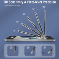 2024 Hi-Tech Design Touch Pen Stylo Tablette de charge sans fil avec affichage de la batterie LED pour iPad Air
