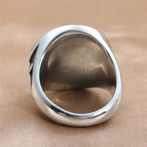 yunnique Saint Christopher <b>Ring</b> Men's <b>Silver</b> Tone Cross Design Protective Religious Jewelry Gift - Product Image 2