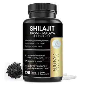 OEM 120pcs Immune Boost Himalayan Pure Natural Shilajit And Ginseng Extract Capsule