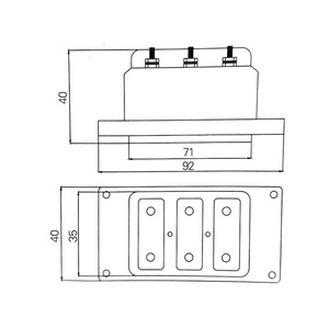 Enchufe Eléctrico de Cobre T718, 3 Tomas, 10A 250V, Conexión a Tierra Estándar Industrial - Product Image 1