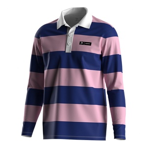 Polo de rugby anti-rides à séchage rapide, coupe athlétique, tissu durable, idéal pour l'entraînement, les matchs et les tenues décontractées - Product Image 3