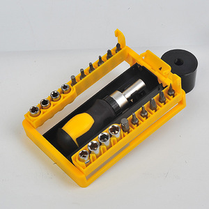 Lixin Tools 21 Piece Hand Tool <b>Set</b> 1/4 In Ratchet Shank <b>Screwdriver</b> <b>Bit</b> Socket Household Repair Kit - Product Image 2