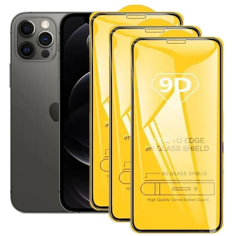 9D Cho iPhone Bảo Vệ Màn Hình Tempered Glass iPhone 15 14 13 12 11 Pro Max Bảo Vệ Màn Hình Tempered Glass