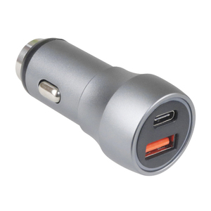 Carga de flash súper rápida 36W Dual QC 3,0 Puerto tipo C <span class=keywords><strong>USB</strong></span> Tipo C PD Cargador de coche Encendedor de cigarrillos de aluminio con salida de 5V - Product Image 1