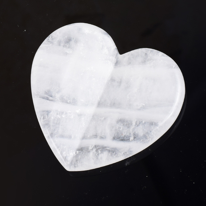 Corazón de cristal claro 3D Gua Sha