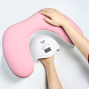 Coussin repose-bras en cuir PU durable en forme de U, support doux pour les mains en forme de papillon pour table de manucure, coussin pour ongles - Product Image 6