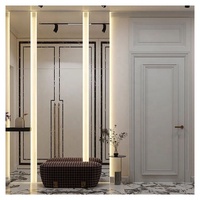 Porte intérieure de luxe pour villas, en bois massif, insonorisée, ignifugée, apprêtée blanche, pré-montée avec cadre