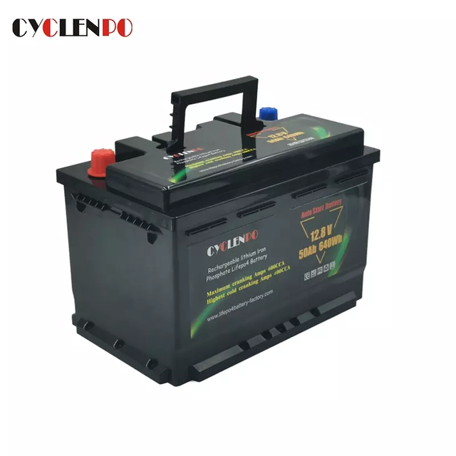 12V 50Ah LiFePO4 Smart BMS Deep Cycle Lithium Starter Car Battery for Automotive Motorcycle Marine with 400CCA 3000 Cycle Life