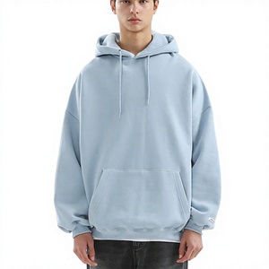 Vente en gros OEM – Tissu polaire tricoté uni en polyester/coton 440g pour l'hiver, respectueux de l'environnement, coupe régulière, imperméable, pour sweats à capuche oversize - Product Image 3