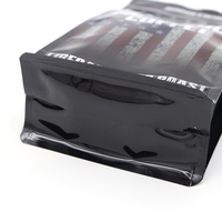 Emballage alimentaire personnalisé 250g 500g 1kg sacs de grains de café en aluminium conception impression fermeture à glissière fond plat sacs de café avec valve