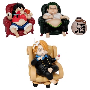 Ensemble de figurines en plastique One Piece Fat Zoro Cosplay Sanji assis <span class=keywords><strong>Luffy</strong></span> avec du saké - Product Image 2