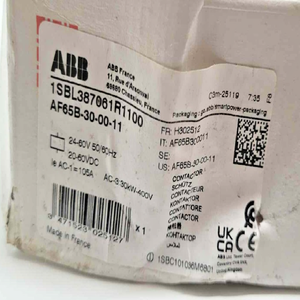 AF65B-30-00-11 1SBL387061R1100 24-60V 50/60HZ <span class=keywords><strong>20</strong></span>-60VDC CONTACTOR FRANCE - Product Image 1