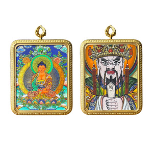 Collier artisanal Thangka <span class=keywords><strong>de</strong></span> haute qualité, personnalisable en gros, pour la sécurité, la <span class=keywords><strong>santé</strong></span>, l'énergie et la chance - Product Image 1