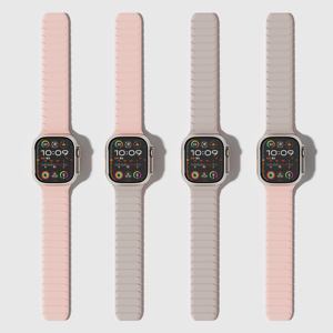 RYB Nouveau bracelet de montre réversible pour <span class=keywords><strong>Apple</strong></span> <span class=keywords><strong>Watch</strong></span> 44mm 45mm 46mm 49mm, bracelet magnétique en silicone double face, design breveté - Product Image 3