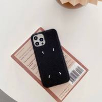 Étui de protection en similicuir gaufré de luxe, simple et tendance, pour iPhone 15, 16, 14, 13, 12, 11 Pro Max