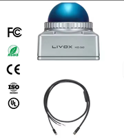 Sensor LiDAR Berkinerja Tinggi Livox Mid-360S 360 FOV Jangkauan Deteksi 40m 200k Titik/detik 10Hz Aman untuk Mata 905nm IMU Terintegrasi AGV