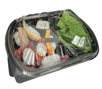 Boîtes d'emballage alimentaire jetables micro-ondables HYX-001 à prix d'usine, vente chaude, logo personnalisé, PP PET, pour sandwichs, pizzas, hamburgers