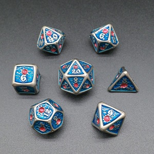 En stock, jeu de dés en métal spécial exclusif DND Gamers avec un beau point de couleur - Product Image 2