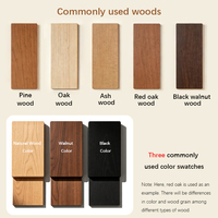 Mesita de Noche Moderna de Madera de Roble Curvada con 3 Cajones, Mueble de Dormitorio, Fabricante OEM ODM