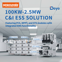 Système de stockage d'énergie solaire commercial Morego, 1 MW, 1 MWh, 2 MW, 6 MW, onduleur, générateur, système de batterie 100 kW, 215 kWh
