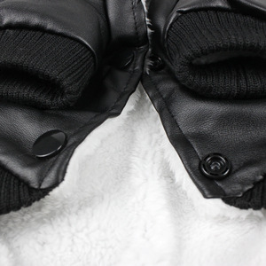 NAMSAN <b>Dog</b> Winter <b>Leather</b> Coat Warm <b>Jacket</b> For Small <b>Dogs</b> Classic Style Solid Color Pet Clothes - Product Image 3